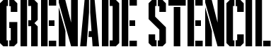 Grenade Stencil Font