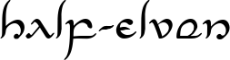Half-Elven Font