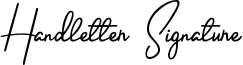 Handletter Signature Font
