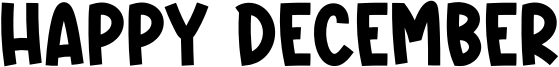 Happy December Font