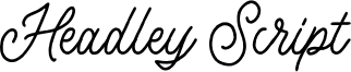 Headley Script Font