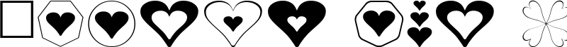 Hearts for 3D FX Font