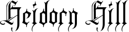 Heidorn Hill Font