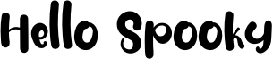 Hello Spooky Font