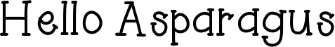 Hello Asparagus Font