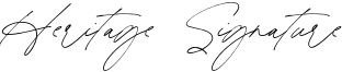 Heritage Signature Font