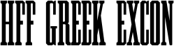 HFF Greek ExCon Font