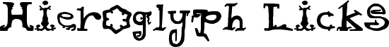 Hieroglyph Licks Font