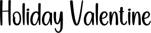 Holiday Valentine Font