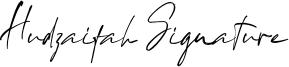 Hudzaifah Signature Font