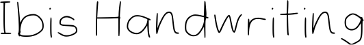 Ibis Handwriting Font