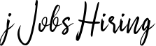 j Jobs Hiring Font