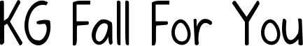 KG Fall For You Font