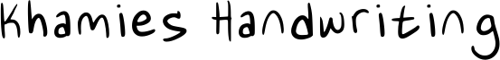 Khamies Handwriting Font