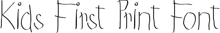 Kids First Print Font Font