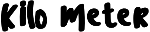 Kilo Meter Font