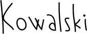 Kowalski Font