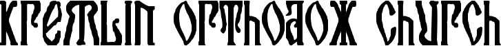 Kremlin Orthodox Church Font