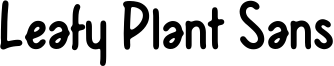 Leafy Plant Sans Font
