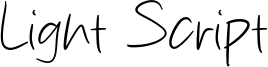 Light Script Font