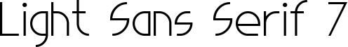 Light Sans Serif 7 Font