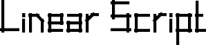 Linear Script Font