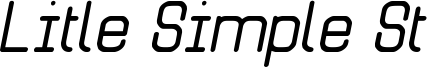 Litle Simple St Font