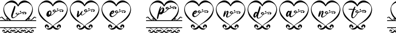 Love Pendant Monogram Font