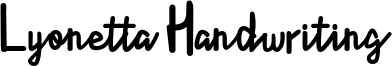 Lyonetta Handwriting Font