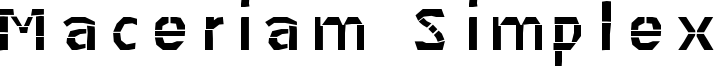 Maceriam Simplex Font