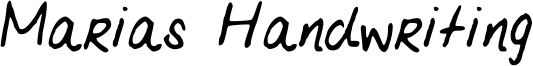 Marias Handwriting Font
