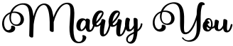 Marry You Font