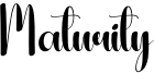 Maturity Font