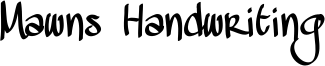 Mawns Handwriting Font