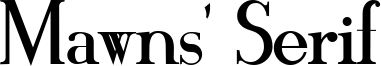 Mawns' Serif Font