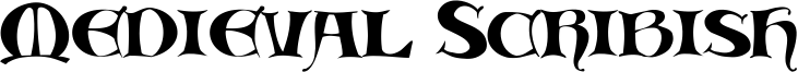 Medieval Scribish Font