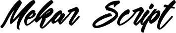 Mekar Script Font