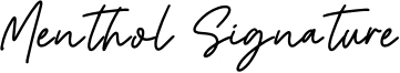 Menthol Signature Font