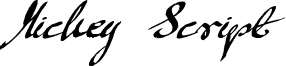 Mickey Script Font