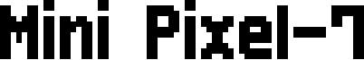 Mini Pixel-7 Font
