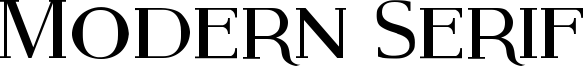 Modern Serif Font