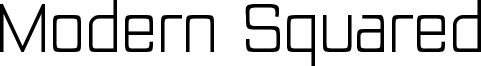 Modern Squared Font