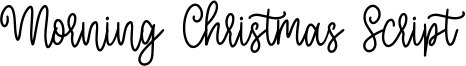 Morning Christmas Script Font