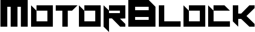 MotorBlock Font