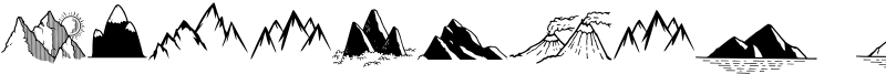 Mountains Set Font