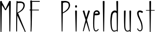 MRF Pixeldust Font