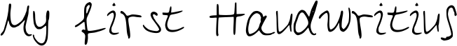 My first Handwriting Font