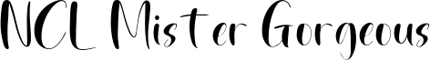 NCL Mister Gorgeous Font