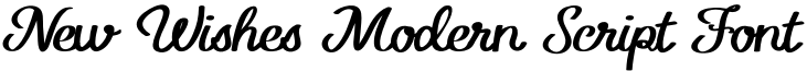 New Wishes Modern Script Font Font