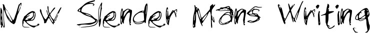 New Slender Mans Writing Font